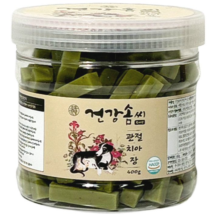 똑똑한입 기능성 반려견 간식 건강솜씨 관절, 치아, 장 400g