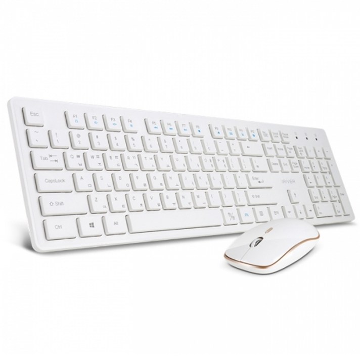 아이리버 2.4G 무선 키보드 + 마우스 세트 IR-WMK5000W, 화이트