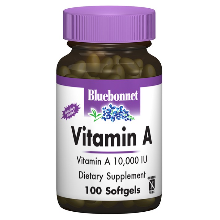 블루보넷 비타민 A 10000IU 소프트젤 글루텐 프리, 100개입, 1개