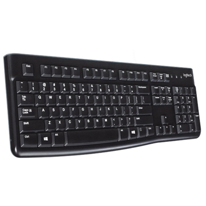 로지텍 USB 유선 키보드 K120, 검정