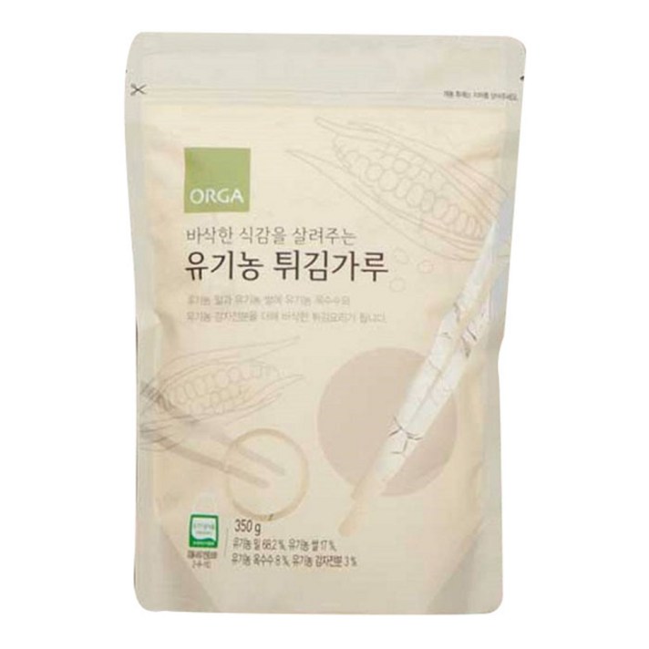 [올가홀푸드] 유기튀김가루, 350g, 1개