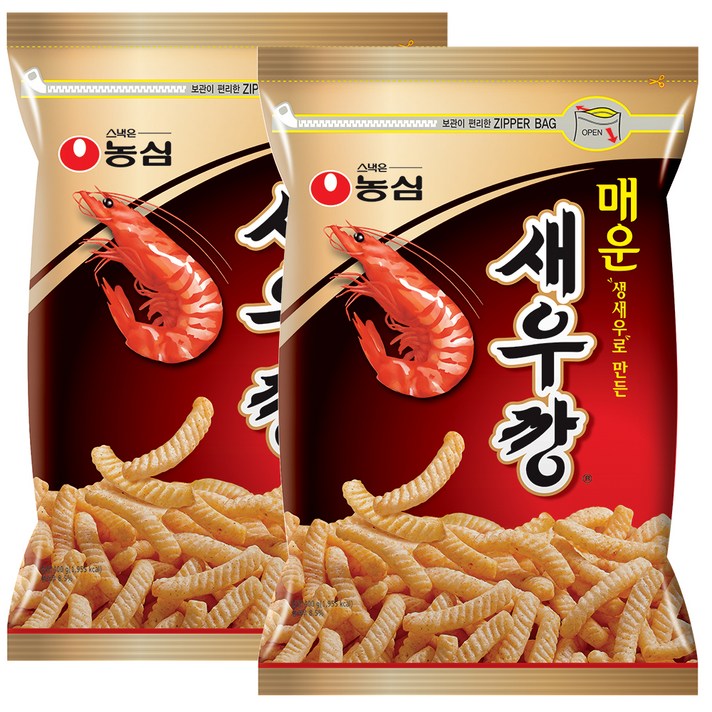 농심 매운 새우깡, 400g, 2개