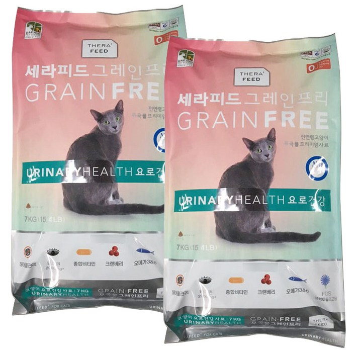 세라피드 전연령 요로건강 고양이 건식사료, 7kg, 2개