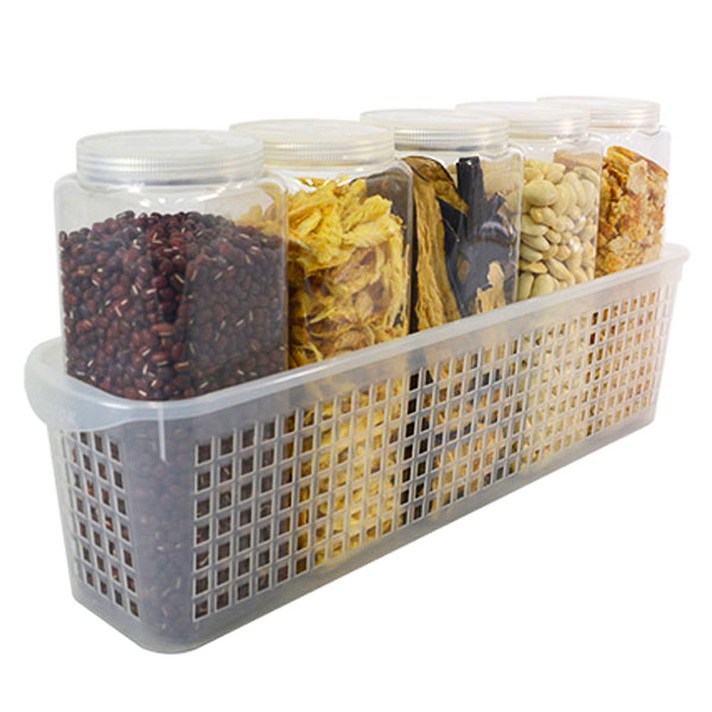 실리쿡 사각 롱트레이 소 세트, 1세트, 사각 1호 5p + 롱트레이 소