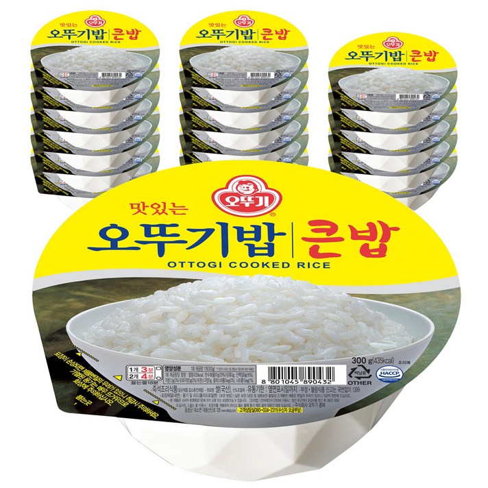 맛있는 오뚜기밥 큰밥, 300g, 18개
