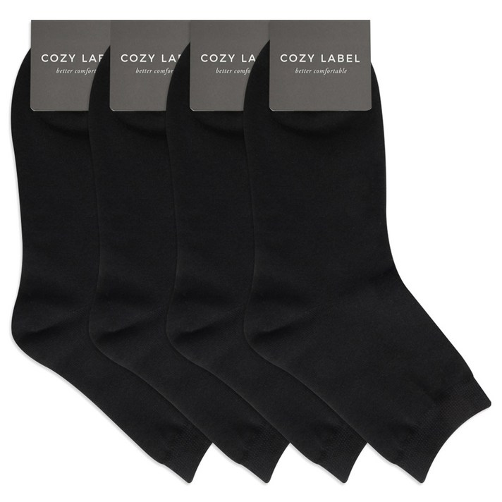 코지라벨 무지 중목 12컬러 양말 4족 세트