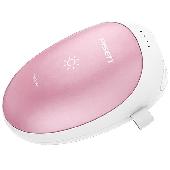 피센 손난로 보조배터리, TS-D198, 핑크