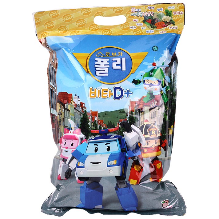 로보카폴리 비타 D 플러스 복숭아맛 캔디, 1.1g, 1000개입