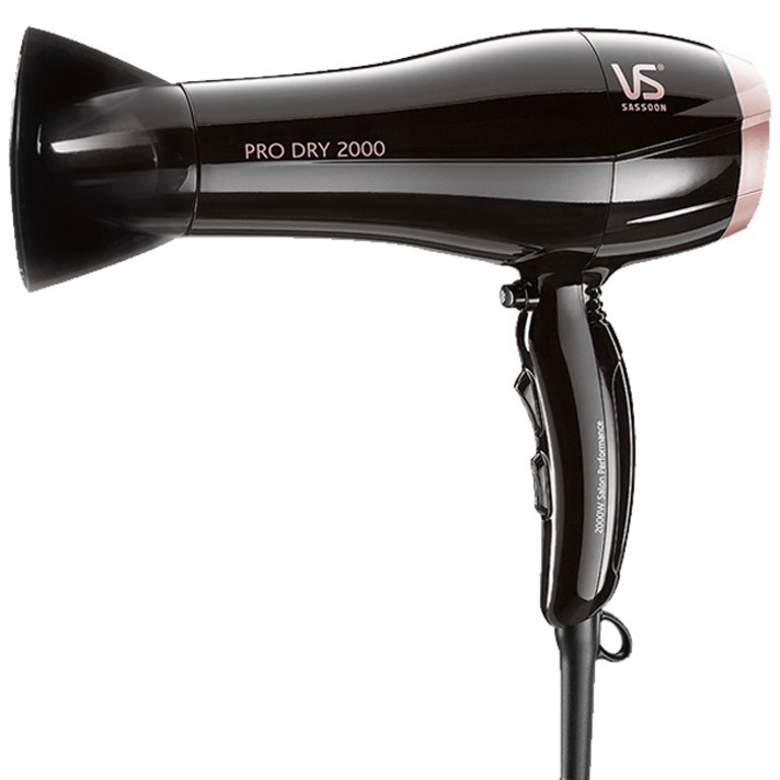 비달사순 2000W 파워 블랙 앤 로즈 헤어 드라이기 VSD120K, 혼합 색상