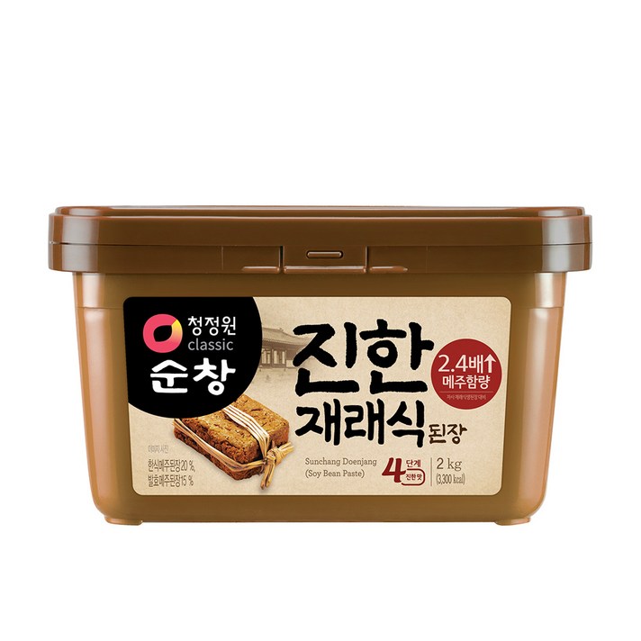 [청정원] 순창 진한 재래식된장, 2kg, 1개