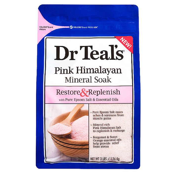 닥터틸즈 핑크 히말라얀 미네랄 소크 위드 퓨어 엡섬 바디솔트, 1.36kg, 1개