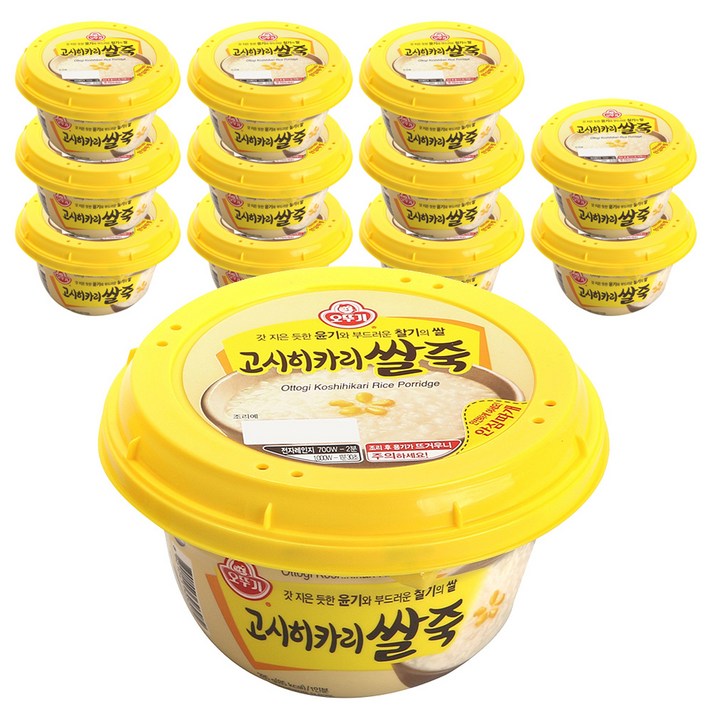 오뚜기 즉석 고시히카리쌀죽, 285g, 12개입