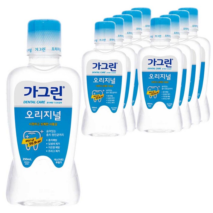 가그린 오리지널 구강청결제, 10개, 250ml