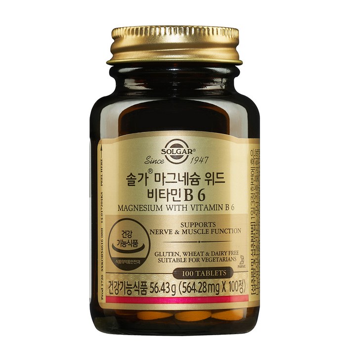 솔가 마그네슘 위드 비타민 B6, 100정, 1개