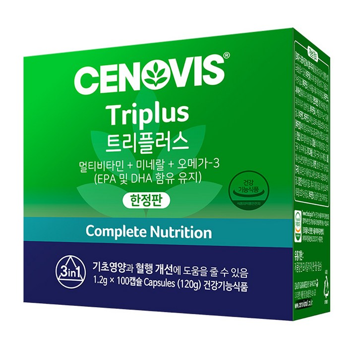 세노비스 트리플러스 멀티비타민 오메가3, 100캡슐, 1개