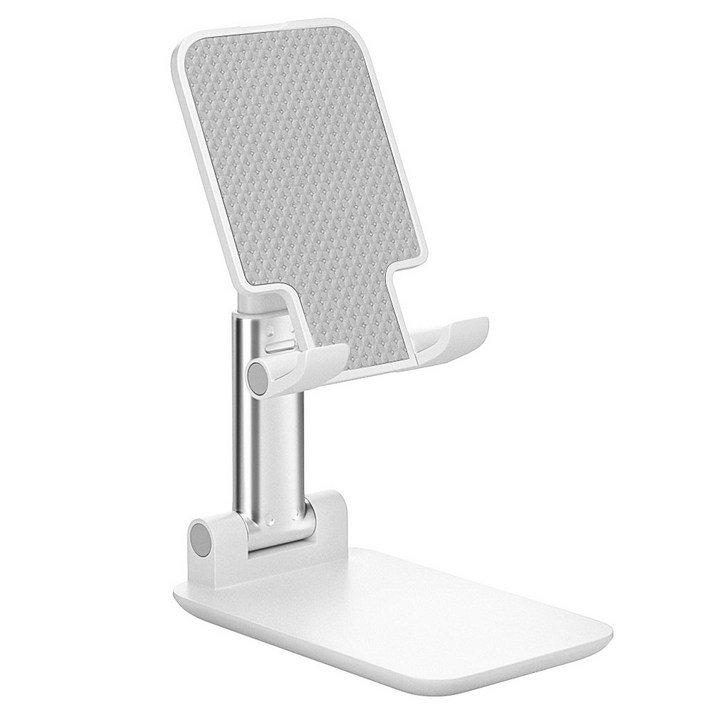  홈플래닛 탁상용 접이식 스마트폰 거치대 6.5x11x12.5~16.5 cm, 화이트, 1개 