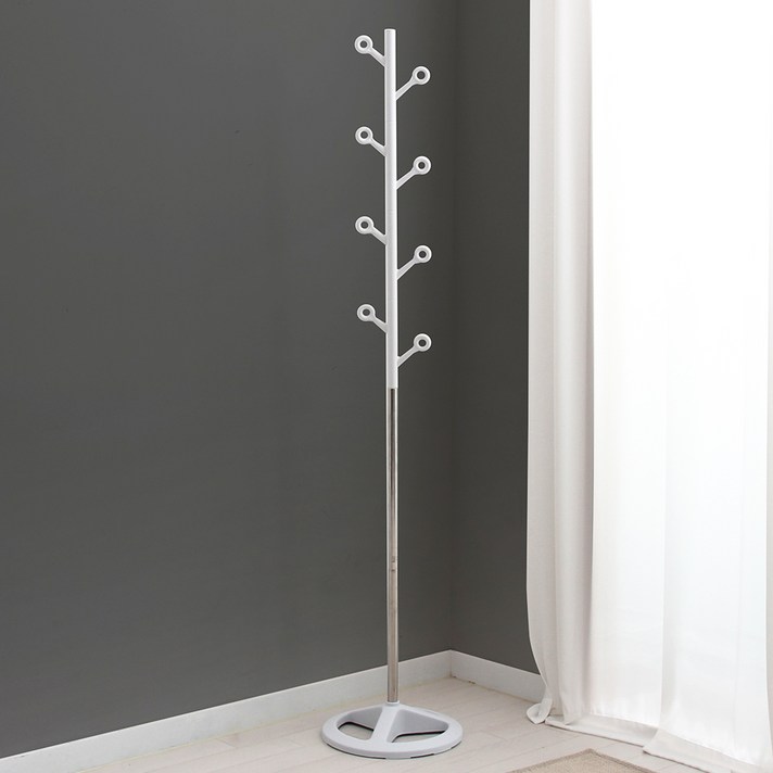 
                                                        올리빙 열매 스탠드 옷걸이, 화이트, 1개
                                                    