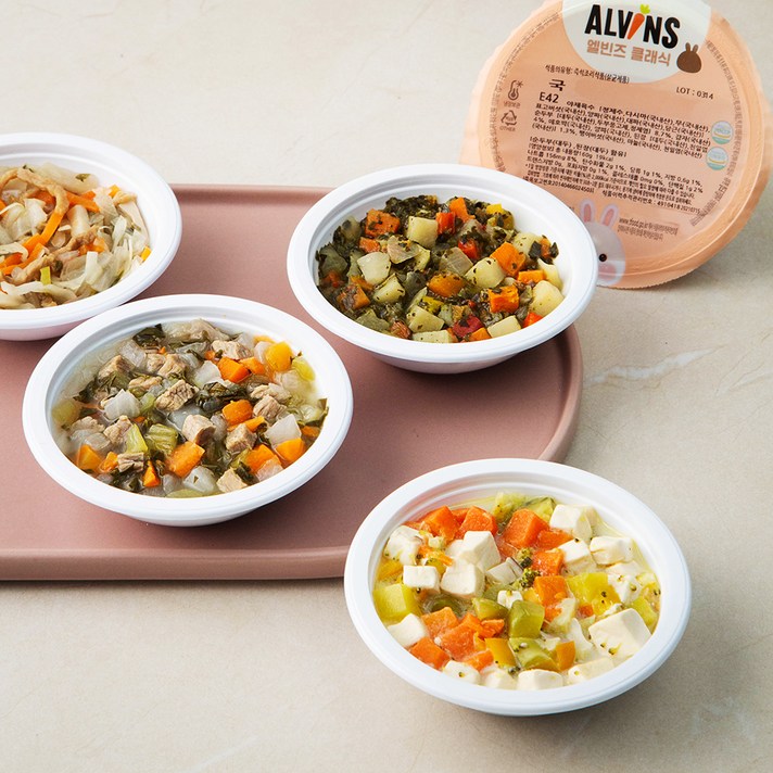 엘빈즈 클래식 13개월 이상 유아식 새송이한우간장볶음 100g + 시금치감자볶음 100g + 양파한우덮밥소스 120g + 두부치즈덮밥소스 120g 세트, 1세트