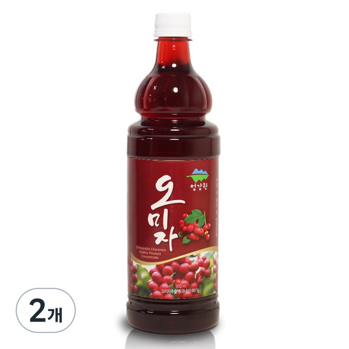  인차 오미자 농축액, 900ml, 2개 