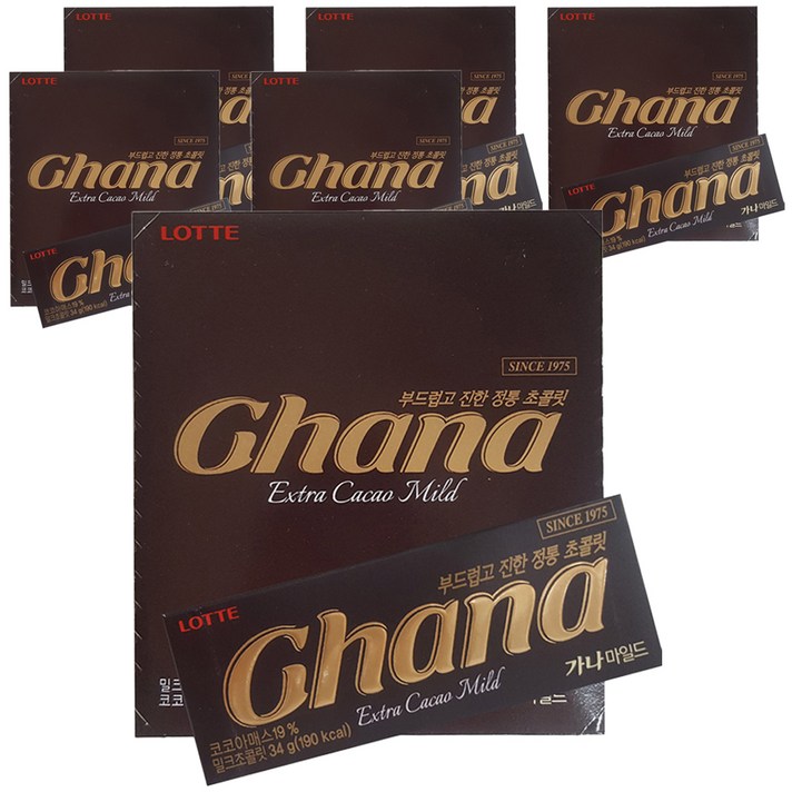  롯데제과 가나 마일드 초콜릿, 34g, 90개 