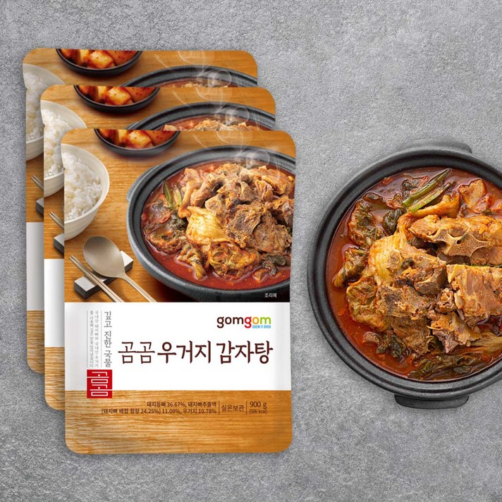 곰곰 우거지 감자탕 (실온), 900g, 3개