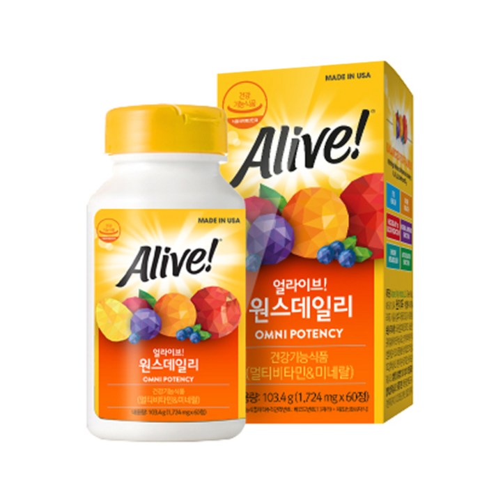 얼라이브 원스데일리 멀티비타민, 60정, 1개