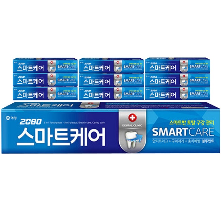 
                                                        2080 스마트케어 치약, 190g, 10개
                                                    