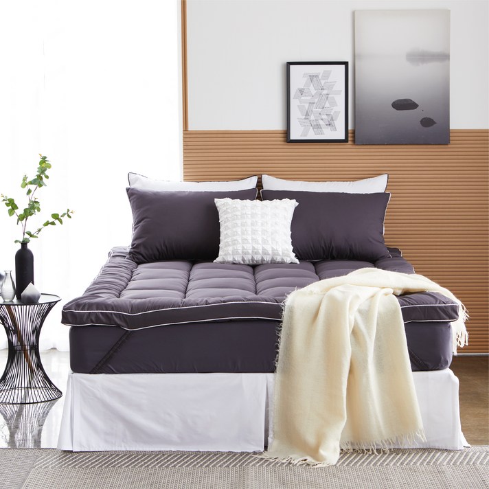 
                                                        코멧 홈 워싱 플란넬 토퍼, 차콜그레이
                                                    