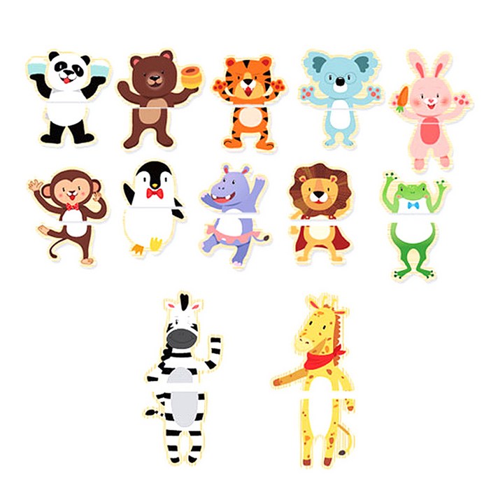 
                                                        맘스보드 OPP 동물 자석 퍼즐, 1개, 24개
                                                    