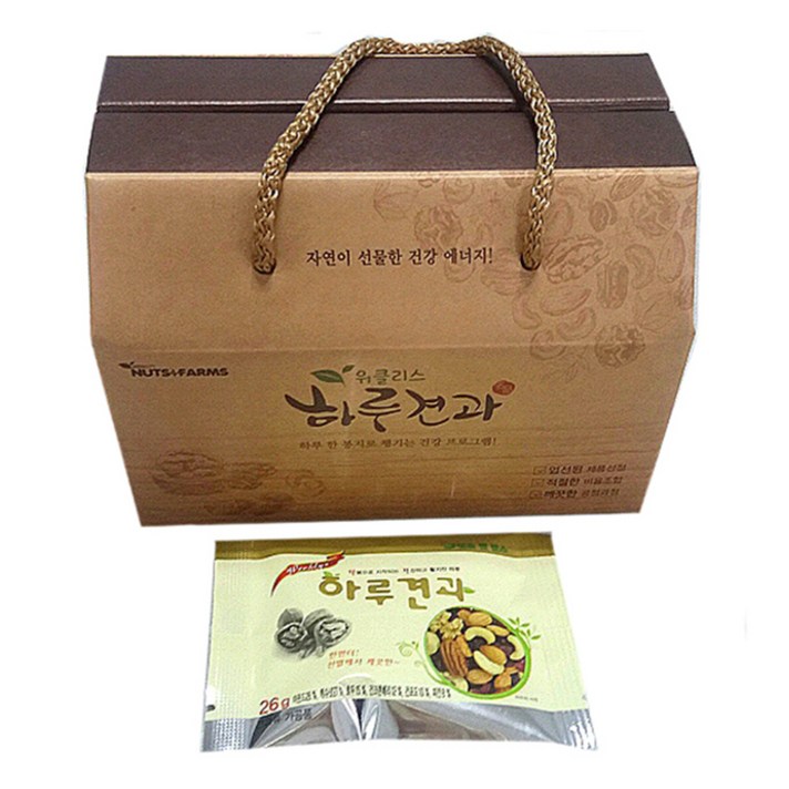 넛츠앤팜스 위클리스 하루견과 선물세트, 26g, 14개입