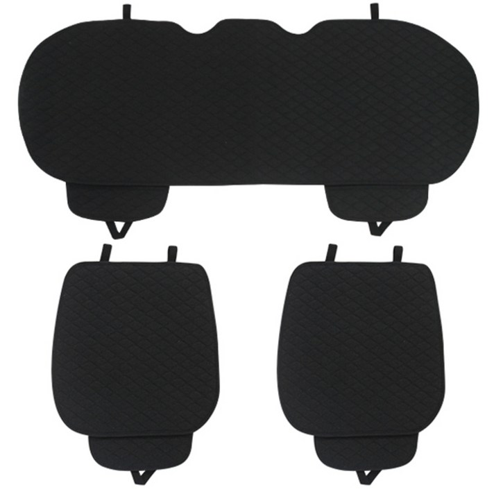 블루초이스 4계절 자동차 방석 시트 세트, 블랙, 1세트