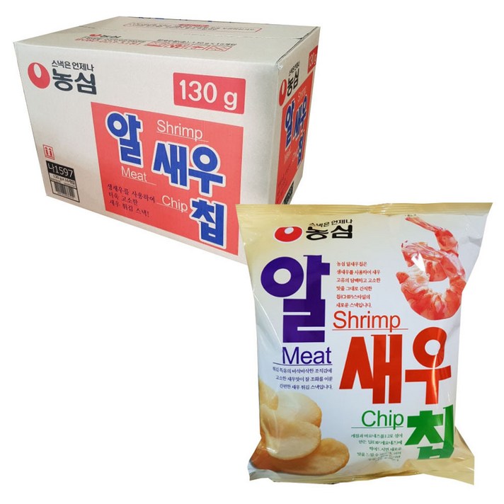 농심 알새우칩, 130g, 16개입
