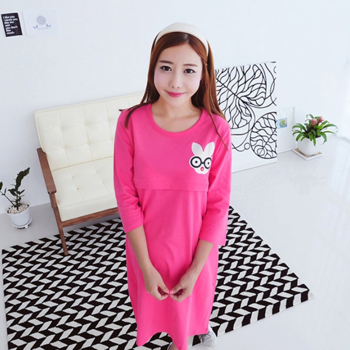 이얀 임산부 매일 입꼬 안경수유원피스