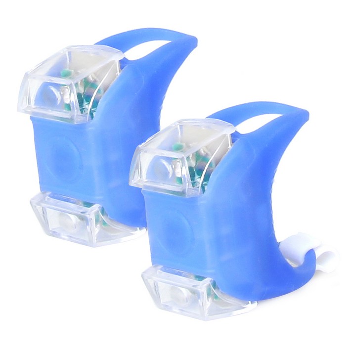 바이크샵 실리콘 LED 라이트 전조등, 블루, 2개입