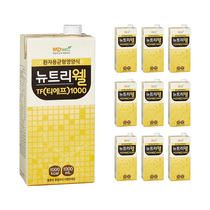 엠디웰 뉴트리웰 티에프 환자용 균형영양식, 1L, 10개입