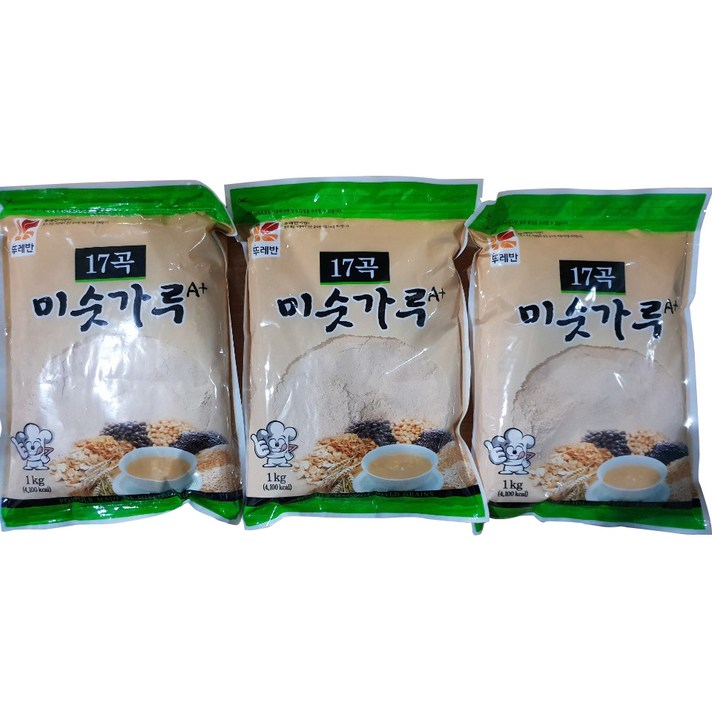 뚜레반 17곡 미숫가루 A+, 1kg, 3개입