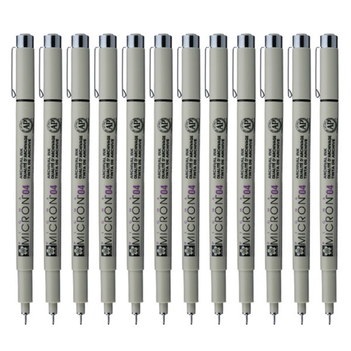 SAKURA 피그마 마이크론 04 젤잉크펜 0.4mm, 블랙, 12개입