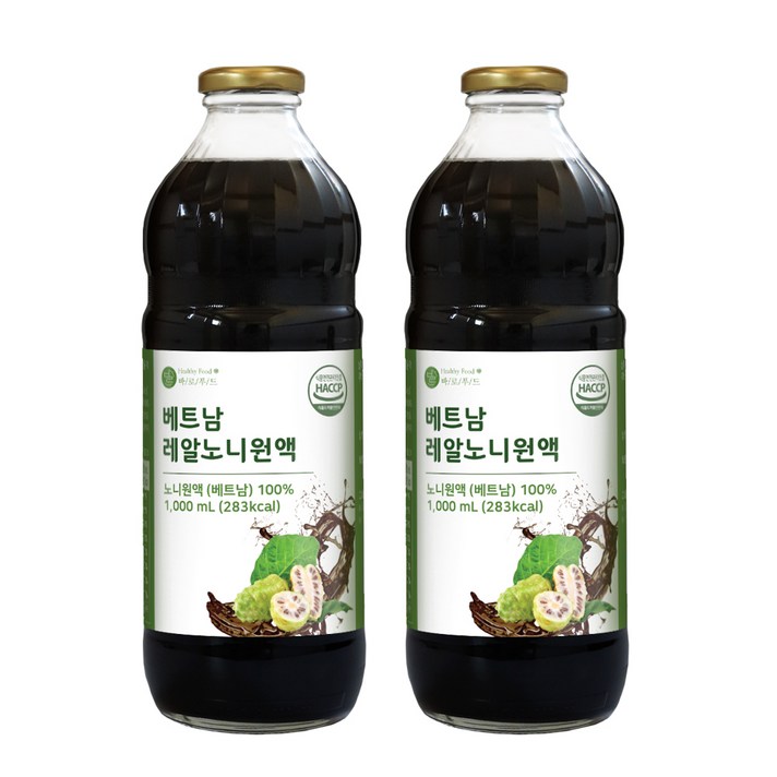 바로푸드 베트남 레알노니원액, 1L, 2개