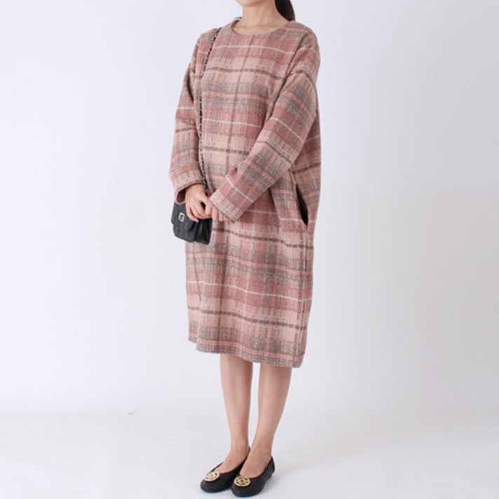 맘스케치 히트 체크 임산부 원피스