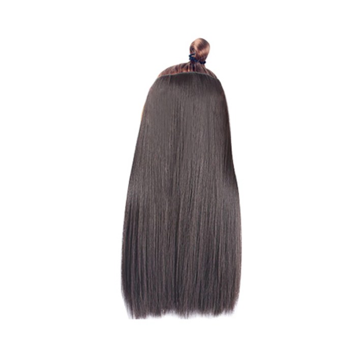 스트레이트 붙임머리 40cm 190g, 네추럴블랙, 1개