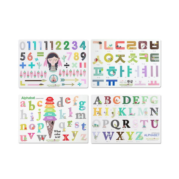 
                                                        맘스보드 문자 자석놀이 4종 세트, 1세트
                                                    