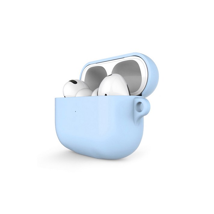 에어숨 에어팟 프로 필링 하드 케이스 + 고리, 스카이블루