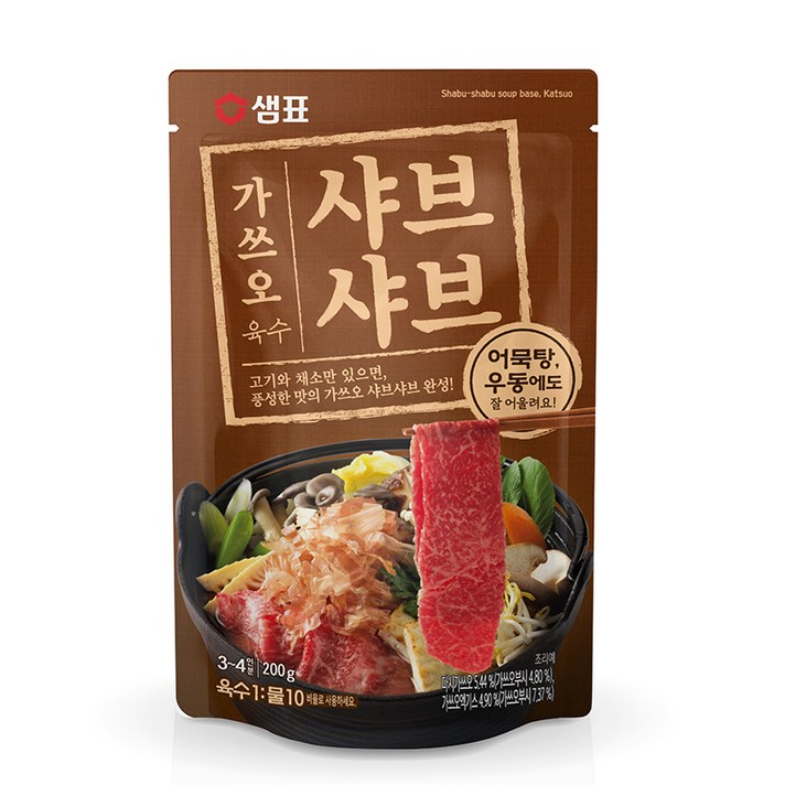 샘표 가쓰오 샤브샤브 육수 3~4인분, 200g, 1개