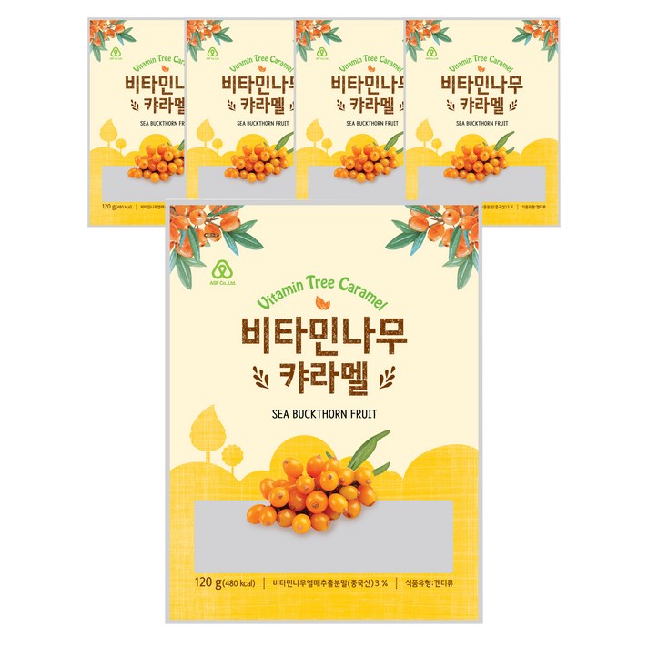 안신 비타민나무 캬라멜, 120g, 5개