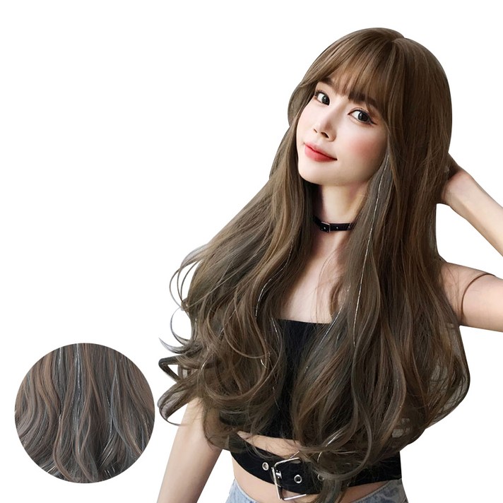 드라밍 통가발, 다크브라운, 1개