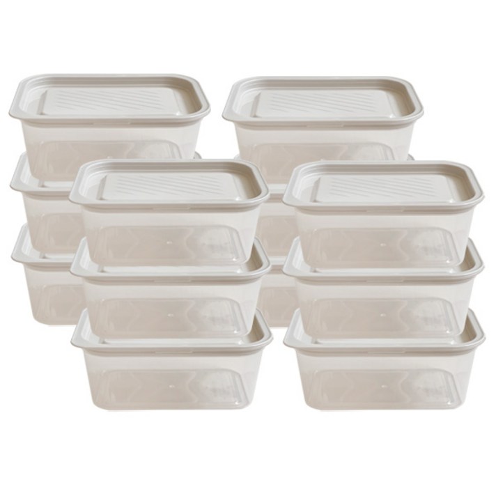 로제프 쿠킹쿡 전자레인지 밀폐용기, 12개, 밀폐용기 크림베이지 540ml x 12p