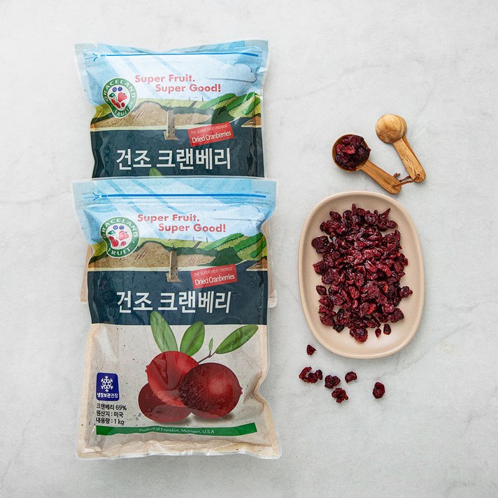 건크랜베리, 1kg, 2봉