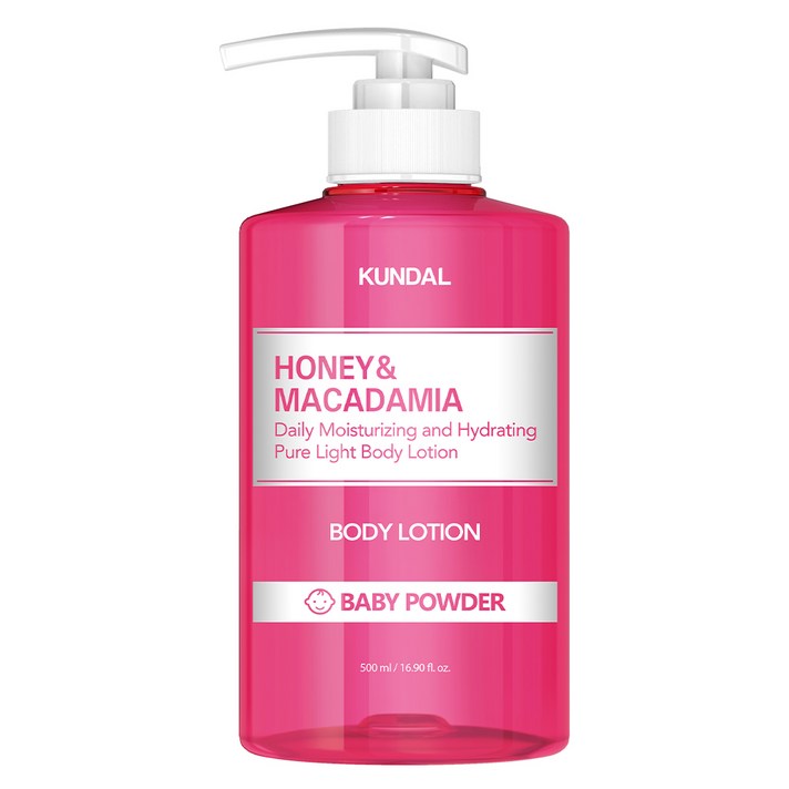 쿤달 퓨어 라이트 바디로션 베이비파우더향, 500ml, 1개