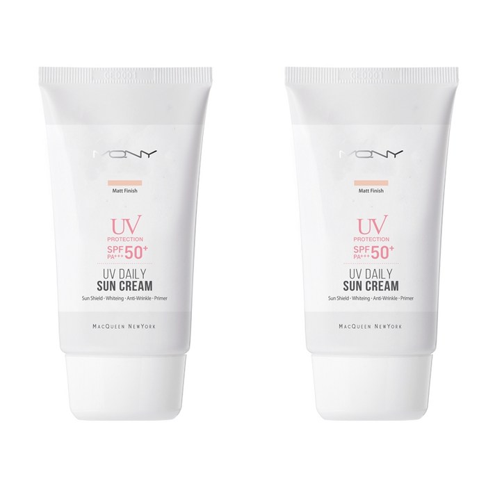 맥퀸뉴욕 유브이 데일리 선크림 매트 피니쉬 SPF50+ PA+++, 50g, 2개