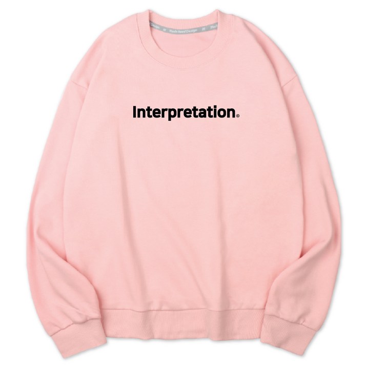 벤힛 남녀공용 빅사이즈 Interpretation 세미오버핏 특양면 맨투맨